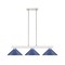 Z-Lite Cobalt Billiard, 3-Light, 14 In.W x 46 In.L x 8 In.H, Brushed Nickel/Navy Blue 152BN-MNB - alternate 3